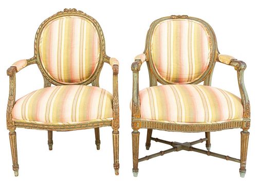 NEOCLASSICAL STYLE GREEN-PAINTED