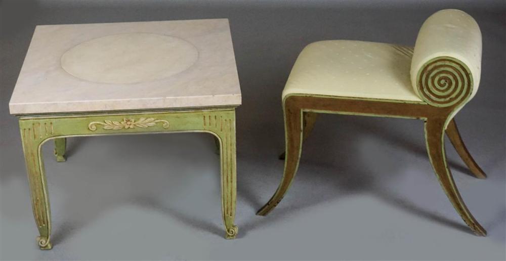 NEOCLASSICAL STYLE GREEN PAINTED