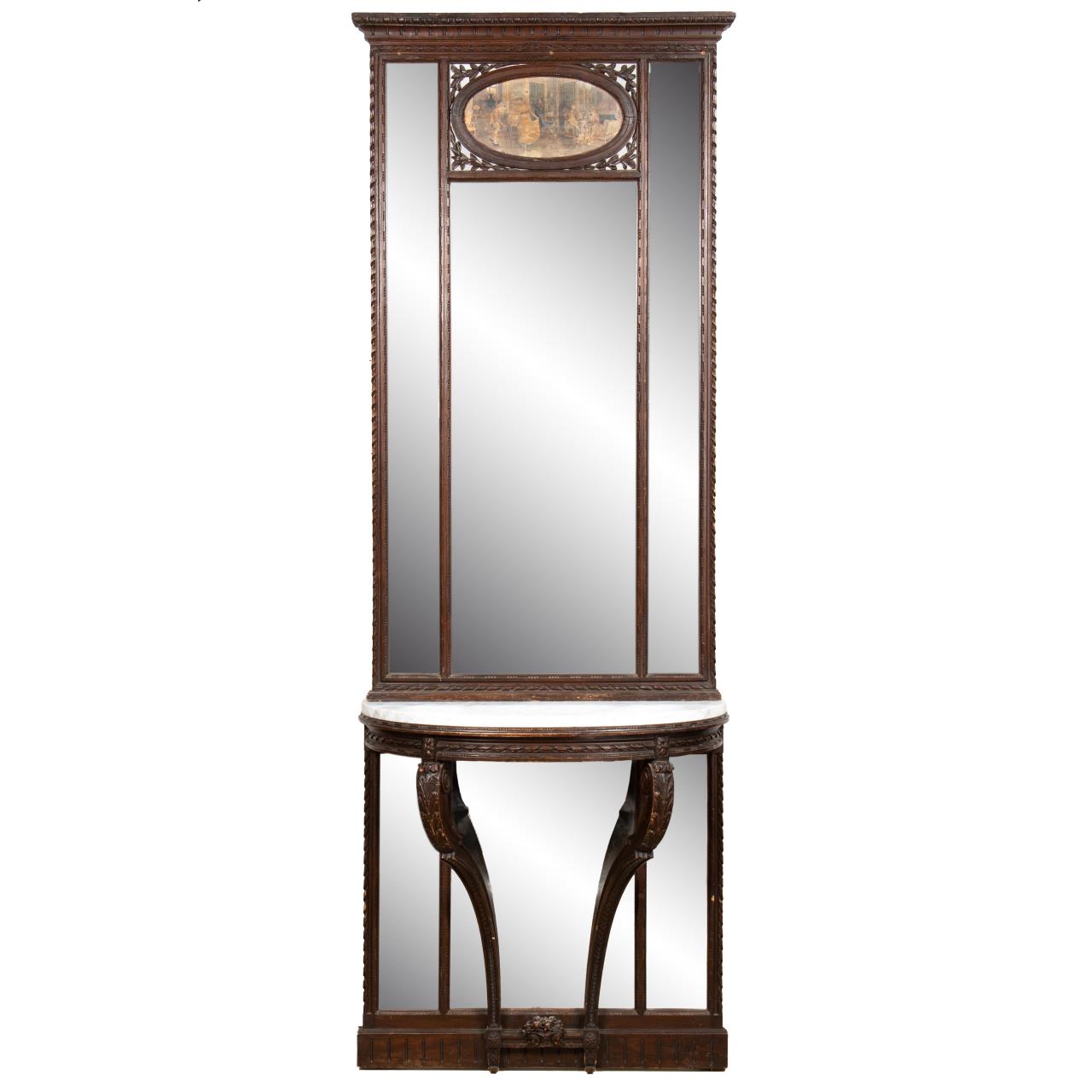NEOCLASSICAL STYLE MAHOGANY PIER