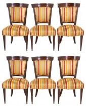 NEOCLASSICAL UPHOLSTERED MAHOG