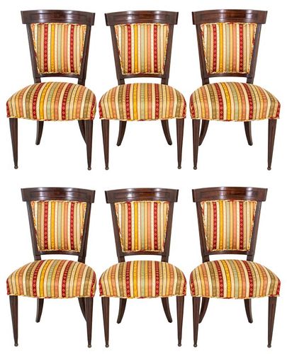 NEOCLASSICAL UPHOLSTERED MAHOGANY