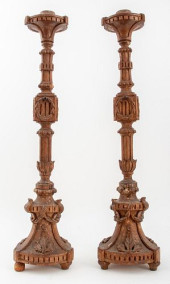 NEOCLASSICAL WOODEN PRICKET ST