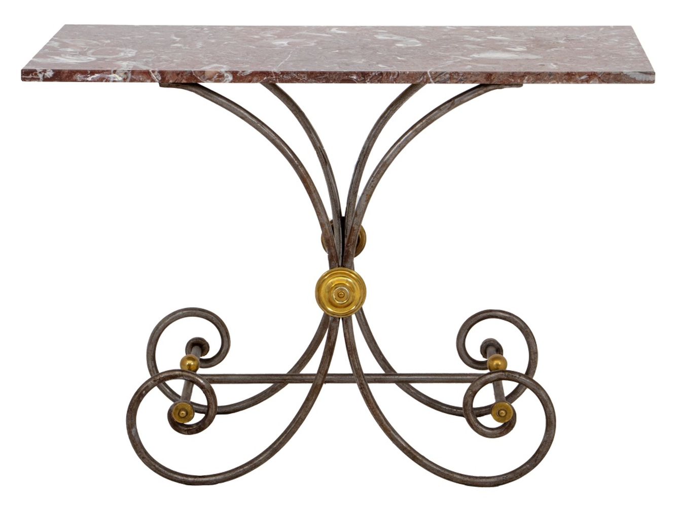 NEOCLASSICAL WROUGHT IRON CONSOLE /