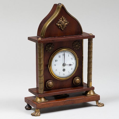 NEOGOTHIC BRASS-MOUNTED MAHOGANY