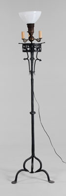 Neogothic Wrought Iron Floor Lamp