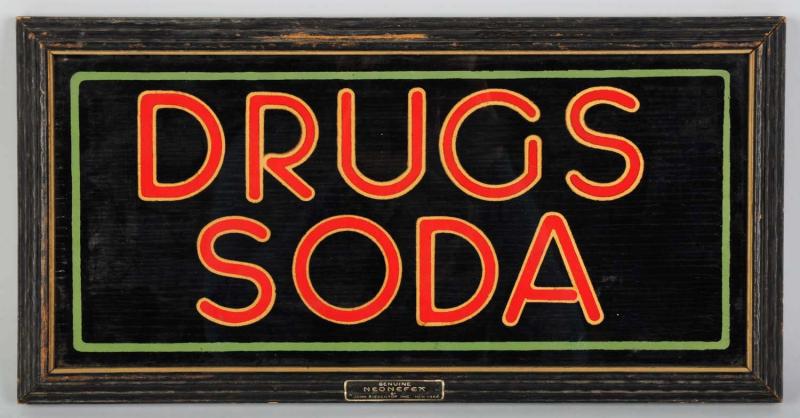 Neonefex Drugs & Soda Sign.  Sign