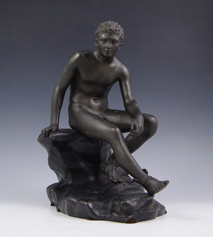 NEOPOLITAN BRONZE OF YOUNG MERCURY: