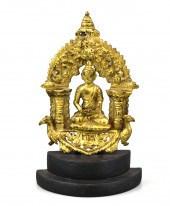 NEPAL GILT BRONZE BUDDHA STATU