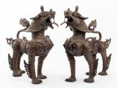 NEPALESE BRONZE FOO LION SCULP