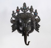 NEPALESE BRONZE GANESH MASK Vi