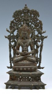 NEPALESE BRONZE SEATED FIGURE