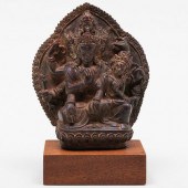 NEPALESE BRONZE VOTIVE PLAQUE