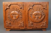 NEPALESE CARVED TEAK DOUBLE DO