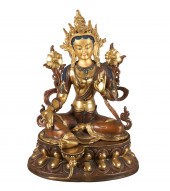 Nepalese lost wax gilt bronze