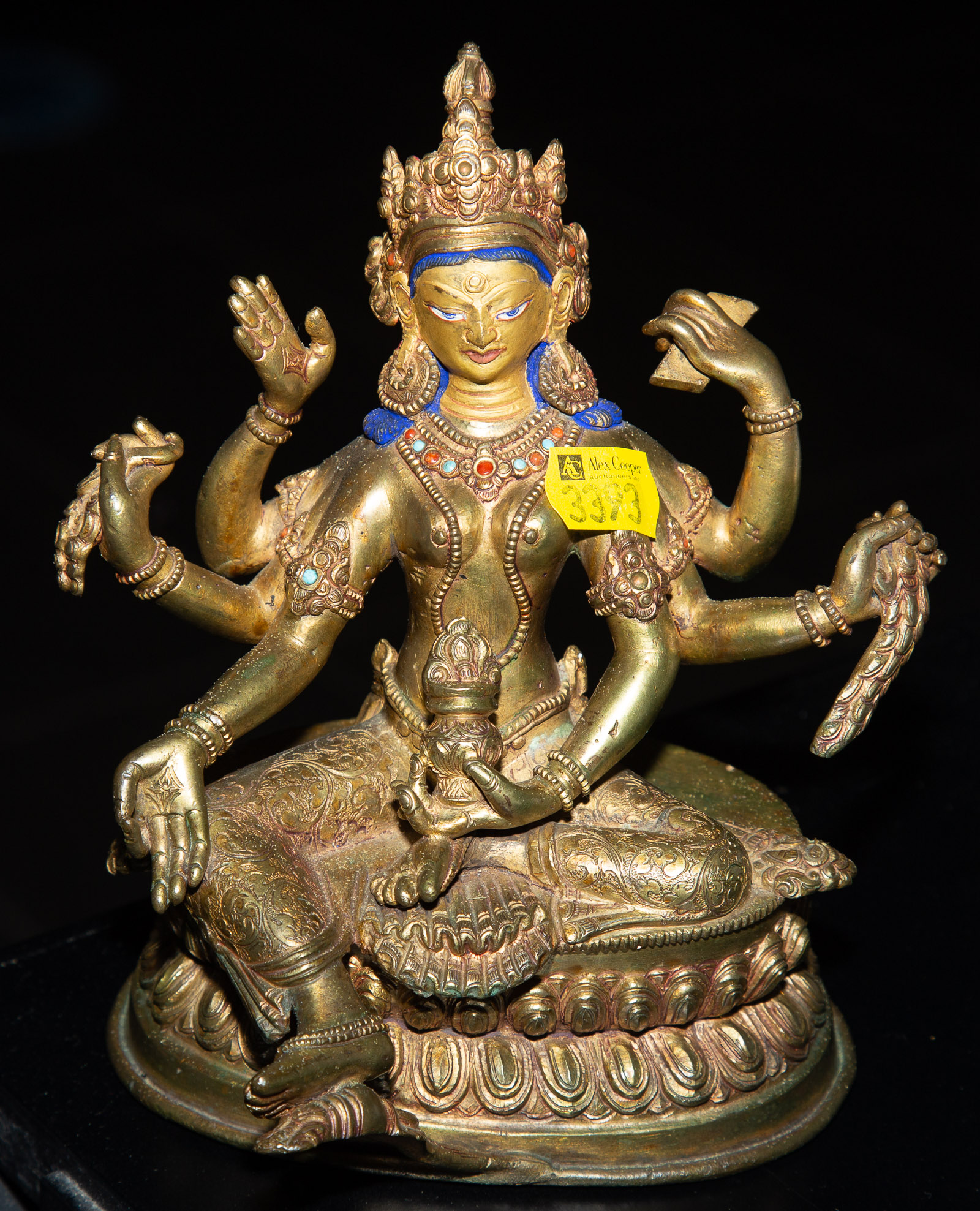 NEPALESE STYLE BRASS FIGURE OF
