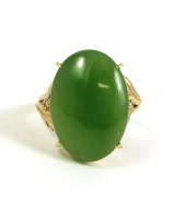 NEPHRITE JADE AND FOURTEEN KAR