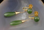 NEPHRITE JADE EARRINGSNEPHRITE