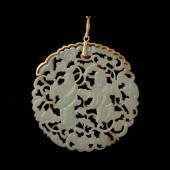 NEPHRITE JADE OPENWORK PENDANT