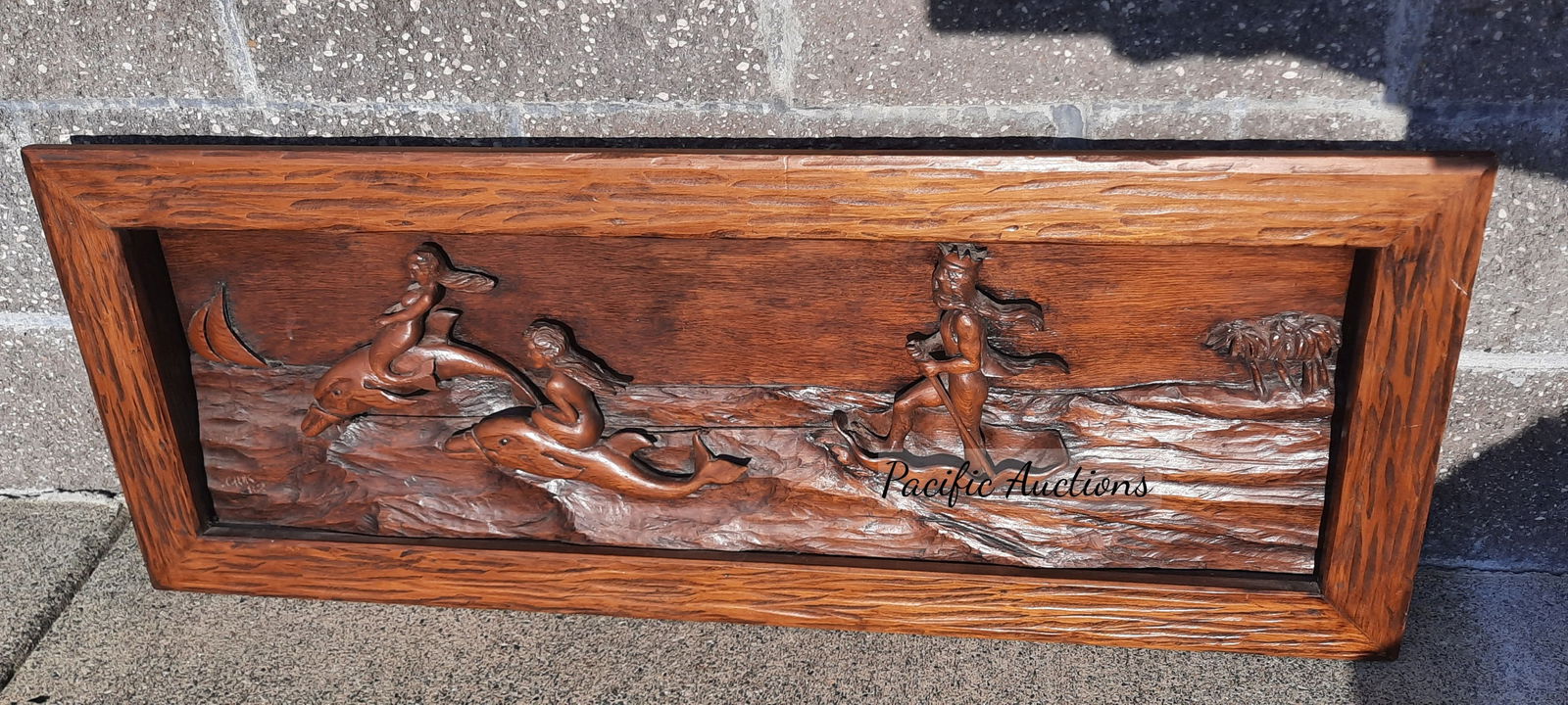 NEPTUNES CHARIOT CARVED WOOD