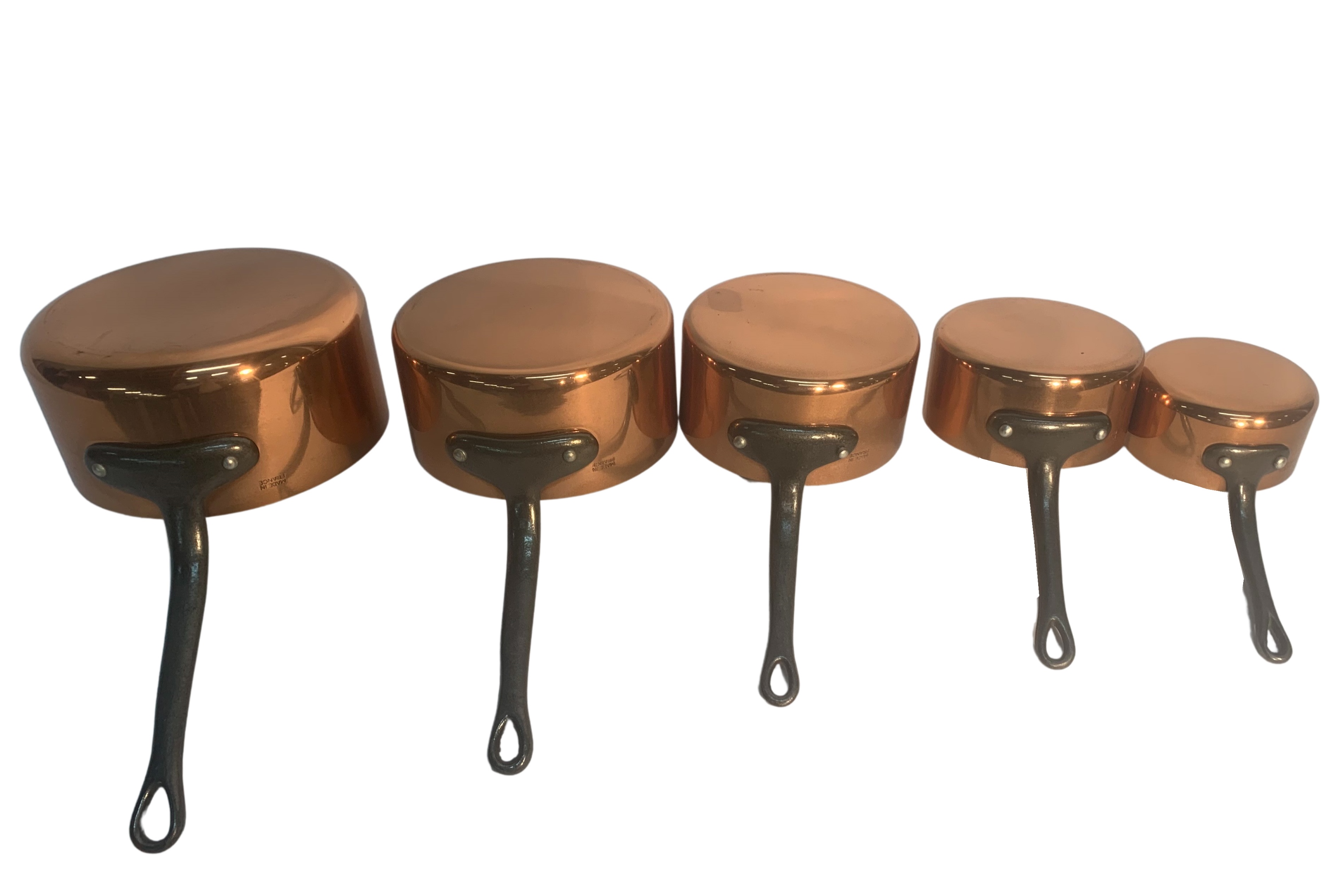 NEST OF 5 FRENCH COPPER CULINARY