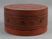 NEST OF BURMESE RED LACQUER ST