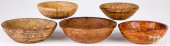NEST OF FIVE GRADUATED BURL BO