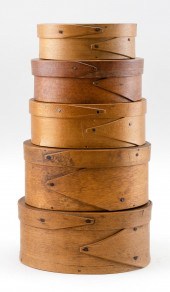NEST OF FIVE OVAL FINGER-LAPPE