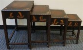 NEST OF FOUR CHINESE CARVED WO