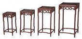 NEST OF FOUR CHINESE CARVED HA