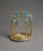 NEST OF FOUR CHINESE CHAMPLEVE