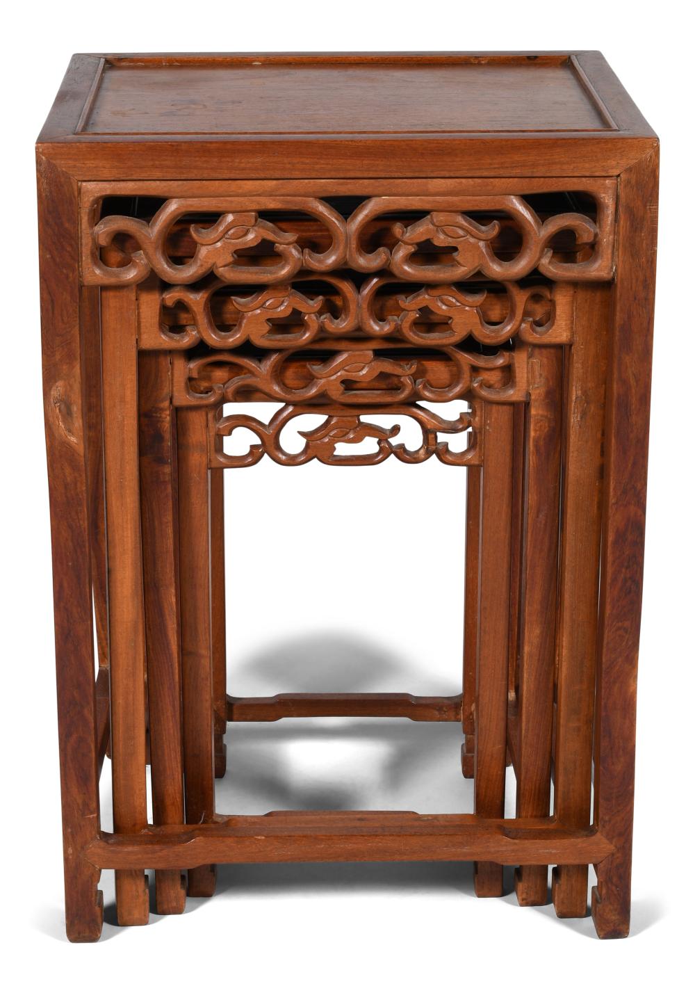 NEST OF FOUR CHINESE HARDWOOD