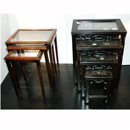 Nest of Four Chinese Hardwood