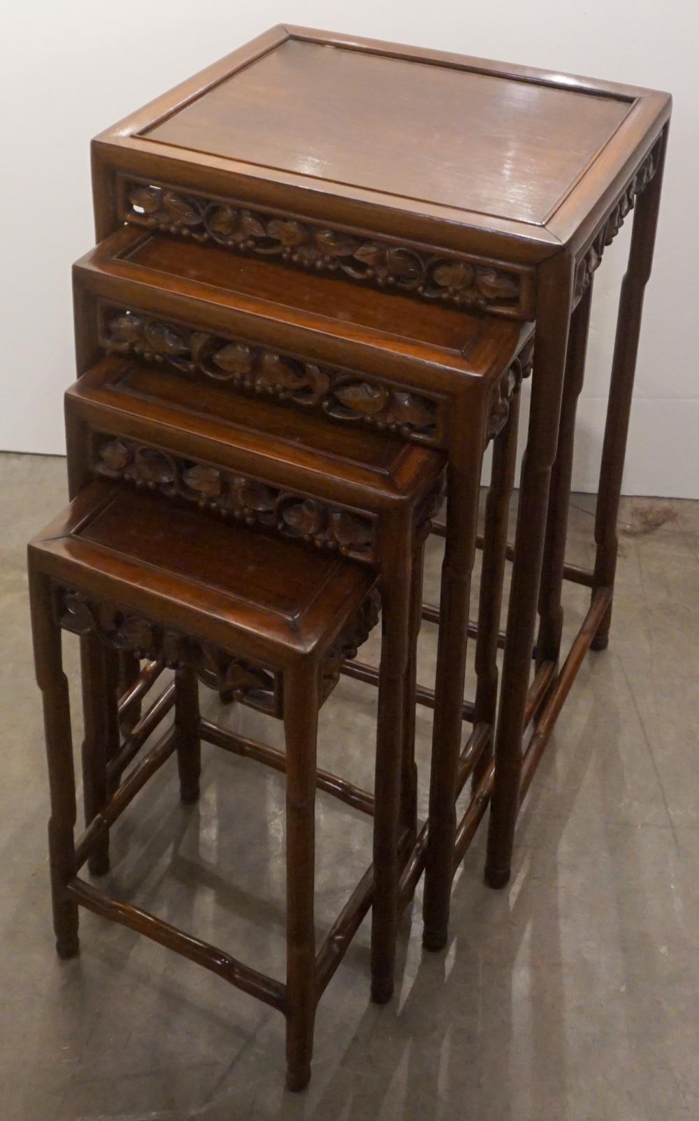 NEST OF FOUR CHINESE HONGMU NESTING