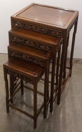 NEST OF FOUR CHINESE HONGMU NE