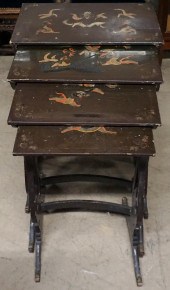 NEST OF FOUR CHINESE LACQUER S