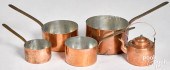 NEST OF FOUR DOVETAILED COPPER