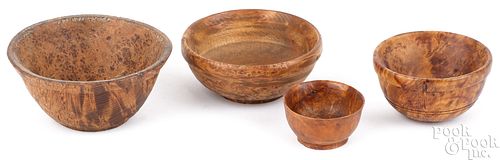 NEST OF FOUR GRADUATED SMALL BURL