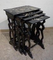 NEST OF FOUR JAPANESE BLACK LA
