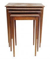NEST OF FOUR MARQUETRY TOP STA