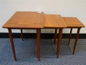 NEST OF THREE BRAMIN TEAK TABL