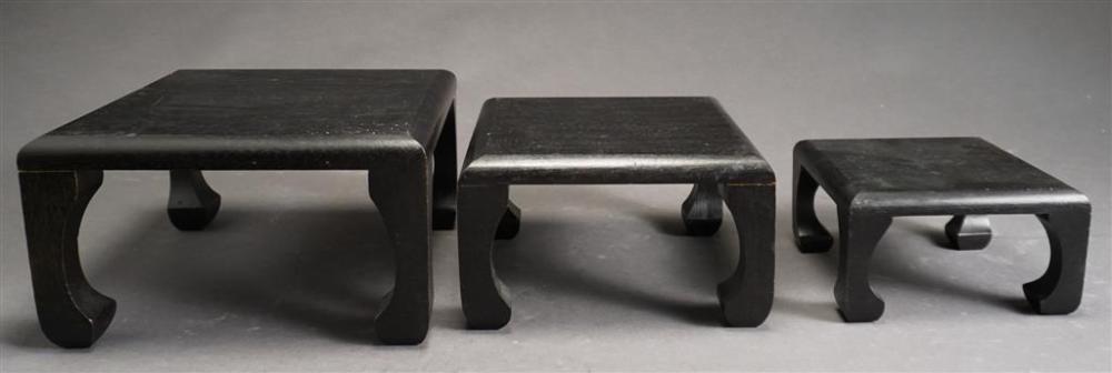 NEST OF THREE CHINESE EBONIZED