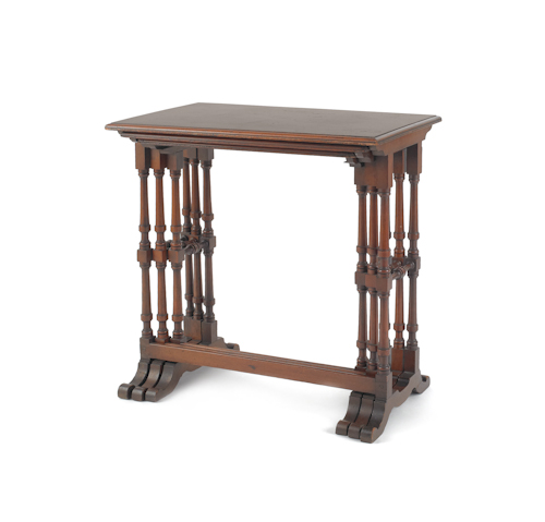 Nest of three English mahogany