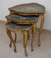 NEST OF THREE FLORENTINE TABLE