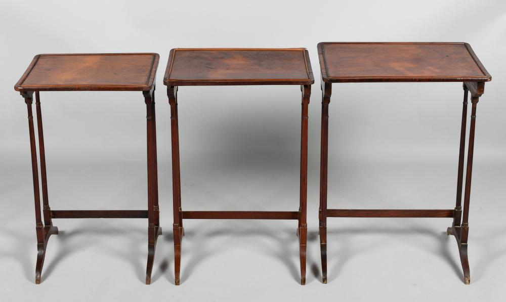 NEST OF THREE REGENCY ROSEWOOD