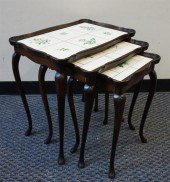 NEST OF THREE ROCOCO STYLE STA