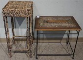 NEST OF TWO RATTAN WRAPPED MET