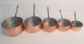 NESTING SET OF 5 FRENCH COPPER