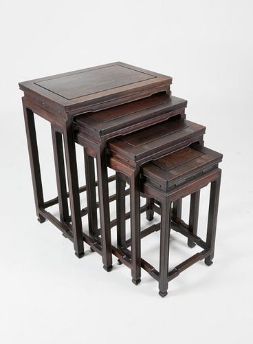 NESTING SET OF FOUR CHINESE ELM