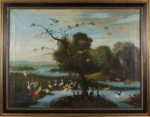 NETHERLANDISH SCHOOL OIL ON CA
