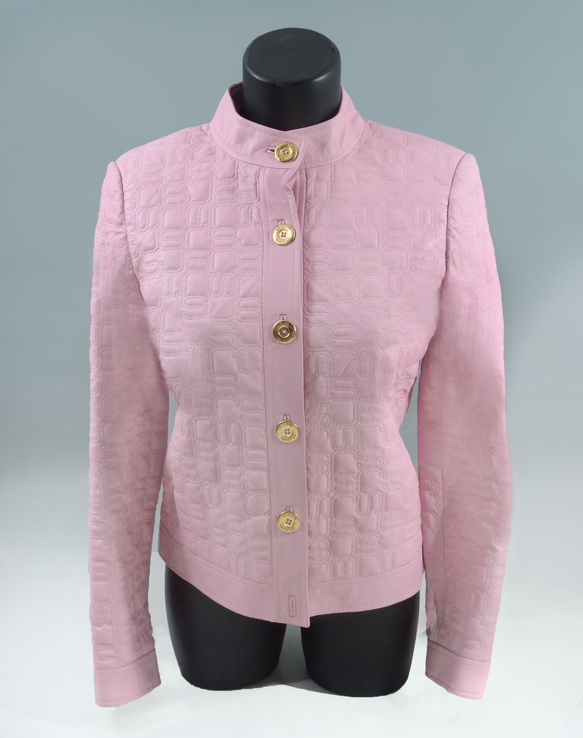 NEVER WORN PINK LEATHER-PINK JACKET